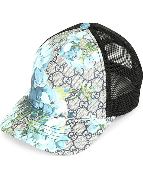 gucci blue flower cap